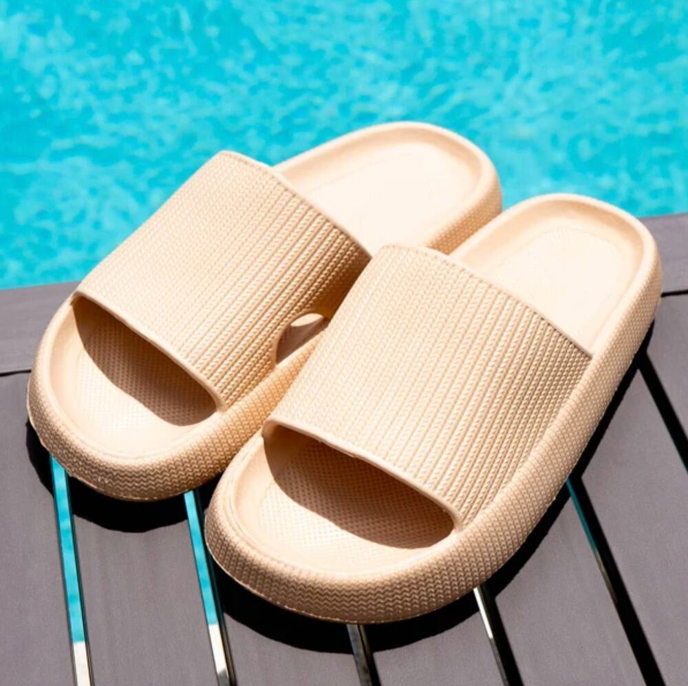 The Cloudies | Tan / Oat Latte Original Slip-On Cloud Slide Sandals
